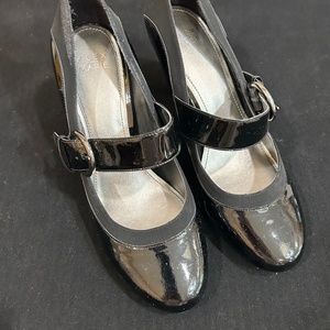 Pumps, High Heels, Size 10, Black Patent Leather